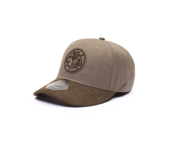 View of left side of Club America Capitano Adjustable with Fi branded stitching on the side