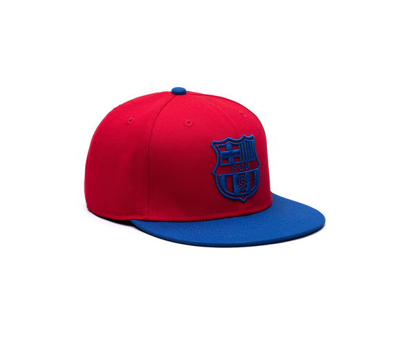 View of right side of FC Barcelona Retro Capsule Snapback Hat