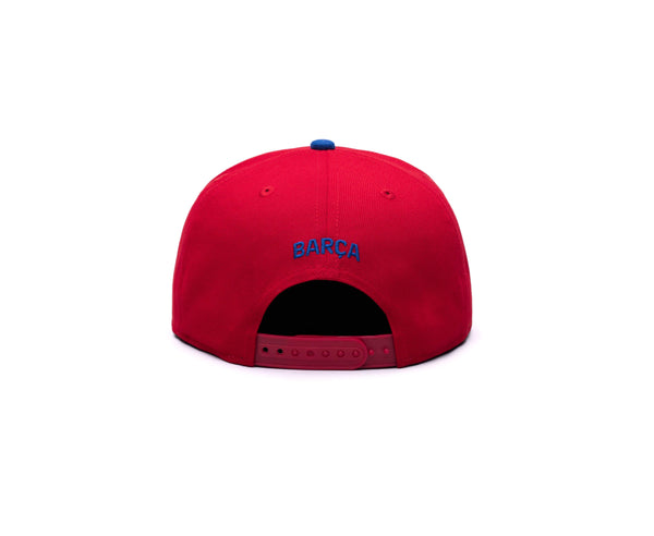 Back view of FC Barcelona Retro Capsule Snapback Hat