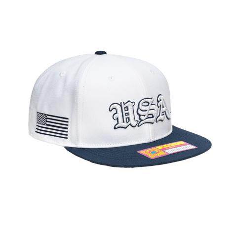 US Soccer Ol English Home Snapback Hat