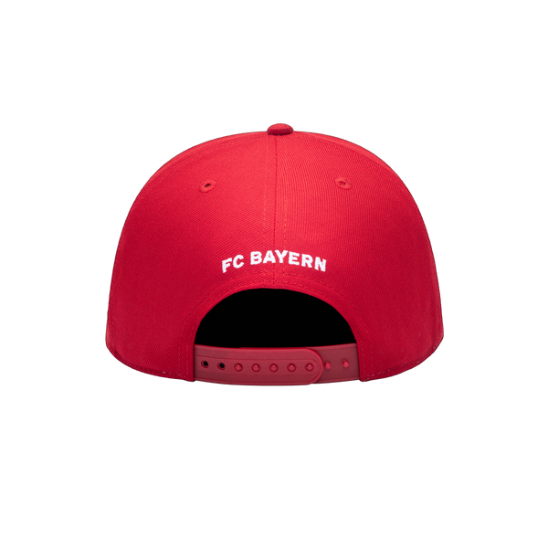 back view of Bayern Munich Elite Snapback with FC BAYERN Embroidered on the back