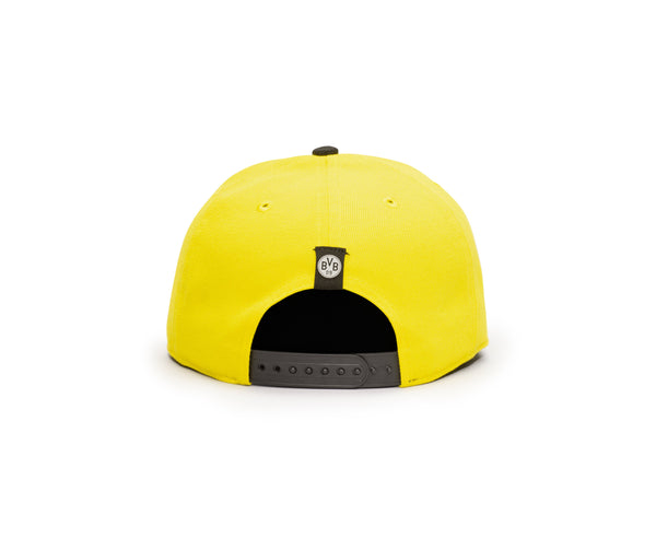 Back view of Yellow Borussia Dortmund Team Kids Snapback Yellow crown with black beak