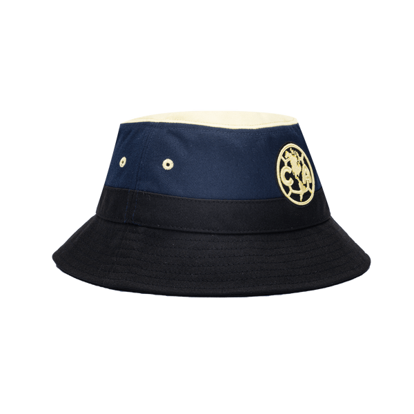 Club America Truitt Bucket hat in tri-color fabrication and team logo embroidery, in Black/Navy.