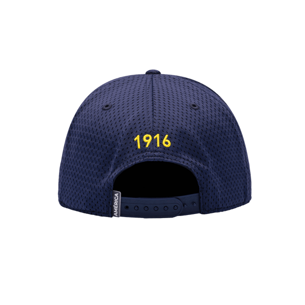 Back view of Club America Practice Snapback with year team was founded embroidered in yellow 1916