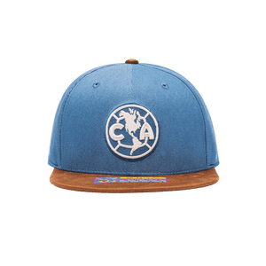 Club America Orion Snapback blue crown with tan bill