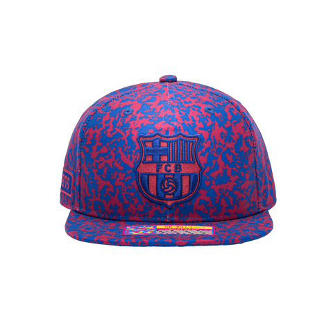 Red and Blue FC Barcelona Notebook Snapback