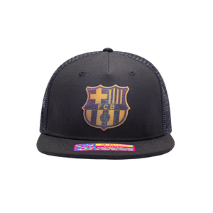 Black FC Barcelona Shield Snapback