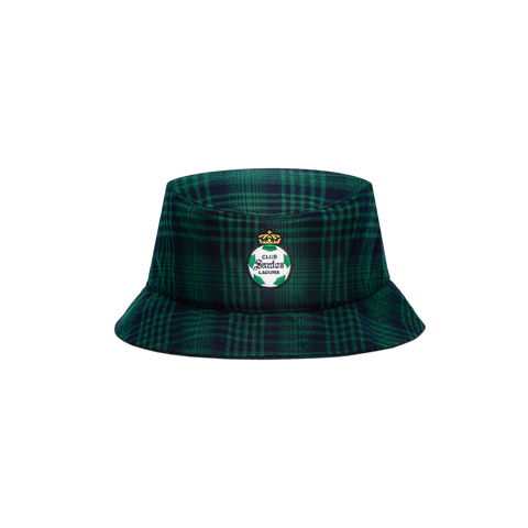 Front side view of The green Santos Laguna Hooligan Bucket Hat green bucket 